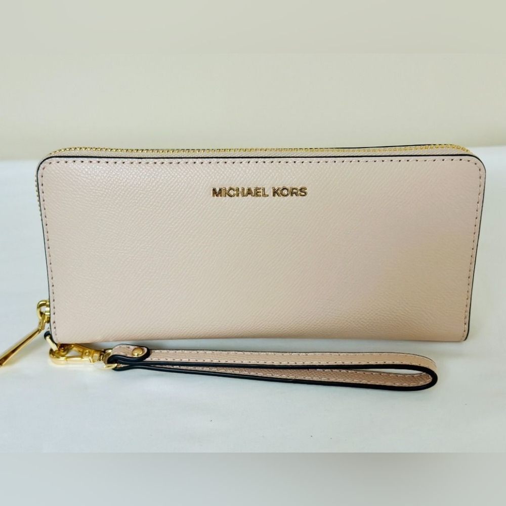Michael Kors Jet Set Large Continental Wallet (Soft Pink) New ♡
